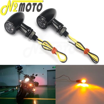 Universal Motocicleta E13 Glonț Mini Turn Semnal de Lumină 8mm Bolt Indicator LED Amber Fata-Spate, Semnalizare Cafe Racer Pentru Elicopter