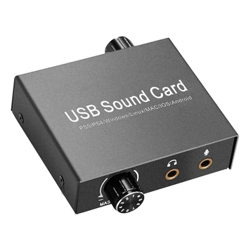 USB-C placa de Sunet Audio Extern 3.5 Mm Microfon Adaptor Audio placa de Sunet Pentru PC, PS4 Laptop Headset USB placa de Sunet Ușor de instalat