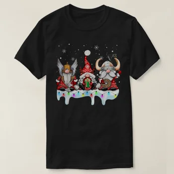 Viking Crăciun Gnome Mitologia Nordică Pijamale T-Shirt din Bumbac 100% O-Gat Maneci Scurte Casual Mens T-shirt Marimea S-3XL
