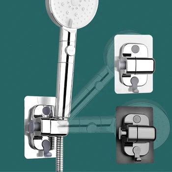 VILOYI Universal Cap de Duș cu Suport Reglabil Adeziv Puternic ABS Duș Paranteze cu Cârlige de Montare pe Perete rezistent la apa Bază de Duș