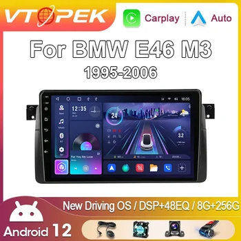 Vtopek 2 Din Android 12 Radio Auto pentru BMW E46 M3 1998 - 2006 Multimedia Player Video 4G WIFI GPS de Navigare Carplay Unitatea de Cap