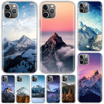 Vârf de munte cu Pădure Acoperă Pentru iPhone 11 14 13 15 Pro Max 12 Mini Telefon Apple Caz X XR XS 7 + 8 + Personalizate de Imprimare Shell