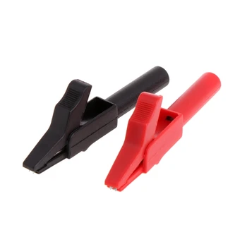 X7YF Roșu & Negru Complet de Protecție Clip Crocodil Clipuri de Cablu pentru Priza