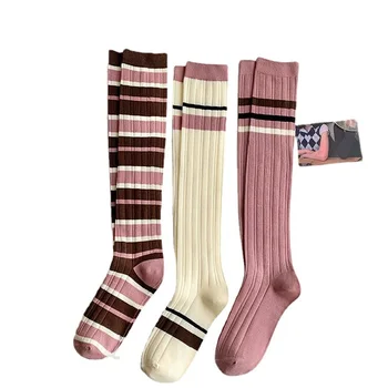 Y2k Timp Ciorapi pentru Femei cu Dungi Roz cu Vițel Șosete Dulce de Primăvară/vară Japoneză Stil de Colegiu Șosete Șosete Harajuku
