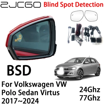 ZJCGO Masina BSD Radar de Avertizare Sistemul Blind Spot Detection Siguranța de Conducere de Alertă pentru Volkswagen VW Polo Sedan Virtus 2017~2024