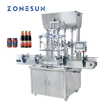 ZONESUN Masina de imbuteliere Pastă ZS-YT2T Automată Sos de Rosii Crema Sampon Miere Sticla Lichid de Umplere Pentru Producție
