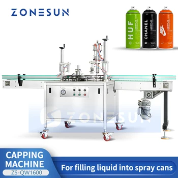 ZONESUN Semi-Automate de Aerosoli de Umplere Mașină de Spray Poate Etanșare de Umplere și de Etanșare Echipamente ZS-QW1600