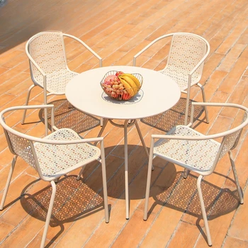 În aer liber, masă, scaun balcon agrement, masă, scaun combinație curte în aer liber, terasă, grădină în aer liber fier forjat umbrela masa