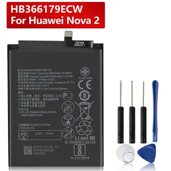 Înlocuirea Bateriei HB366179ECW Pentru Huawei Nova 2 Nova2 CAZ-AL10 CAZ-TL00 Reîncărcabilă Baterie Telefon 2950mAh